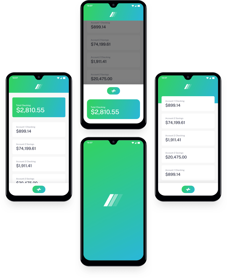 digital banking mockup